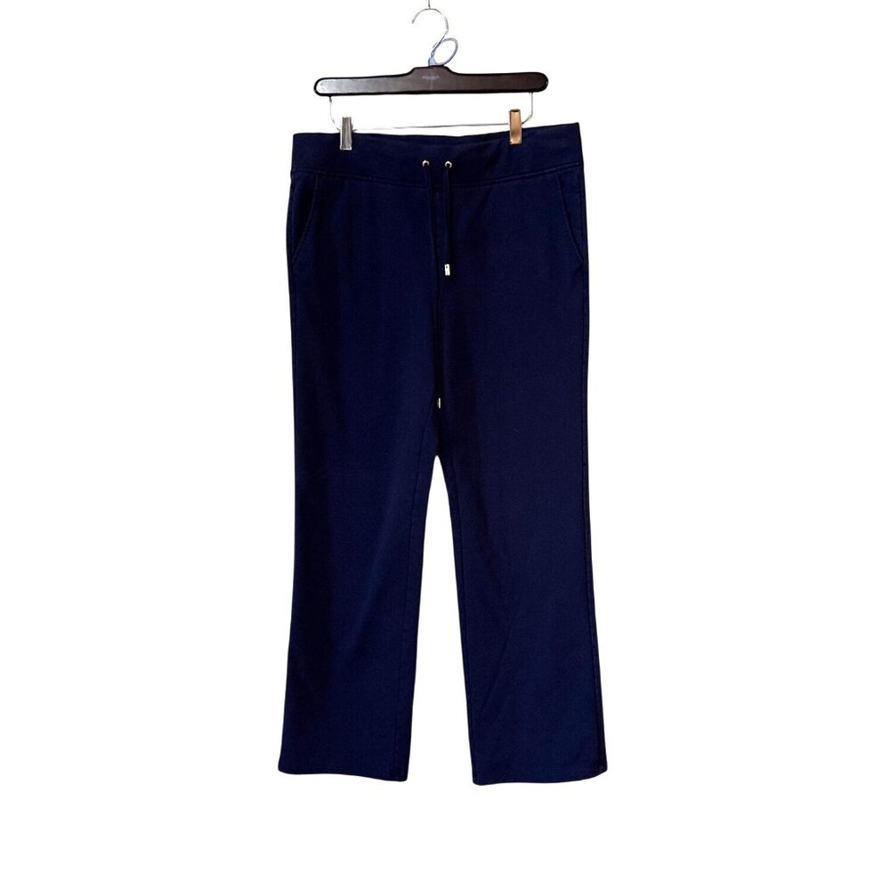 L-RL‎ Sweatpants Navy Woman’s L WideLeg Drawstring Pockets